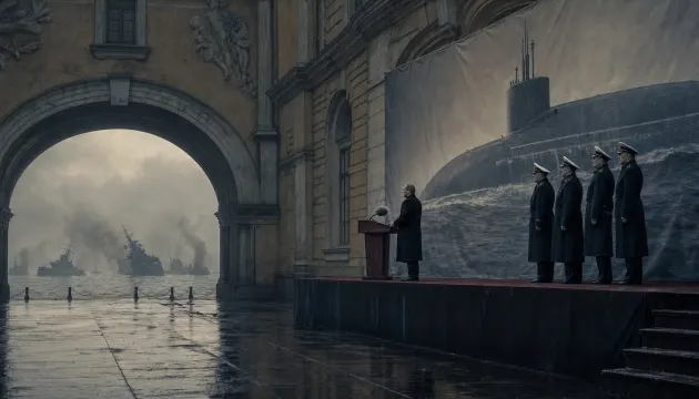 Банер замість параду: як Росія втрачає військово-морську вітрину